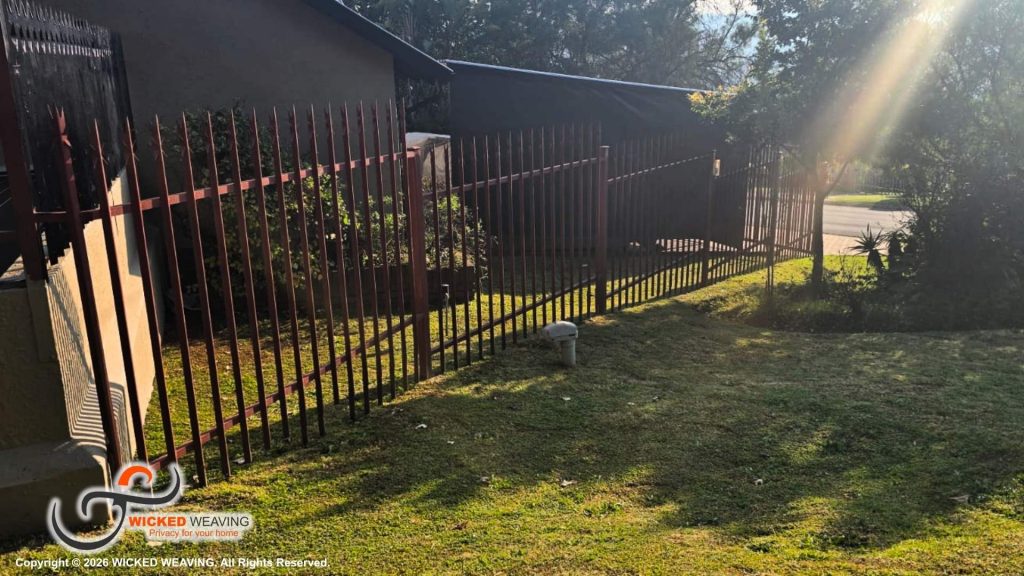 Black Palisade Weaving Installation in Roodekraans, Roodepoort