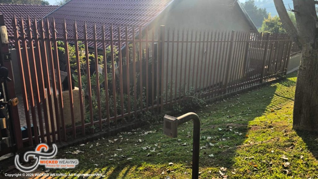 Black Palisade Weaving Installation in Roodekraans, Roodepoort