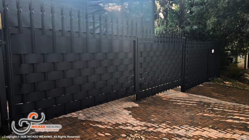 Black Palisade Weaving Installation in Roodekraans, Roodepoort
