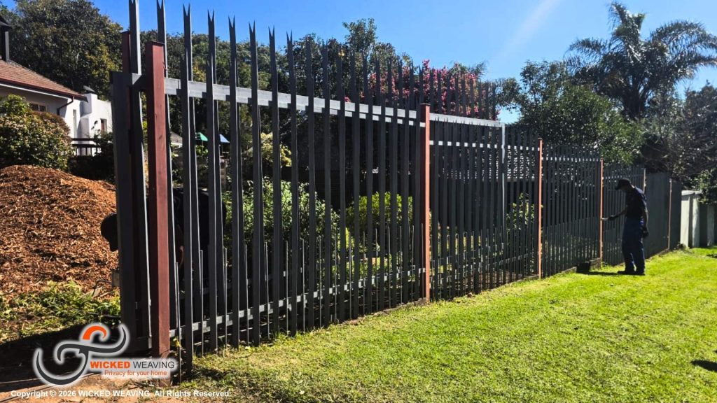 Slate Grey Palisade Weaving Installation in Noordheuwel, Krugersdorp