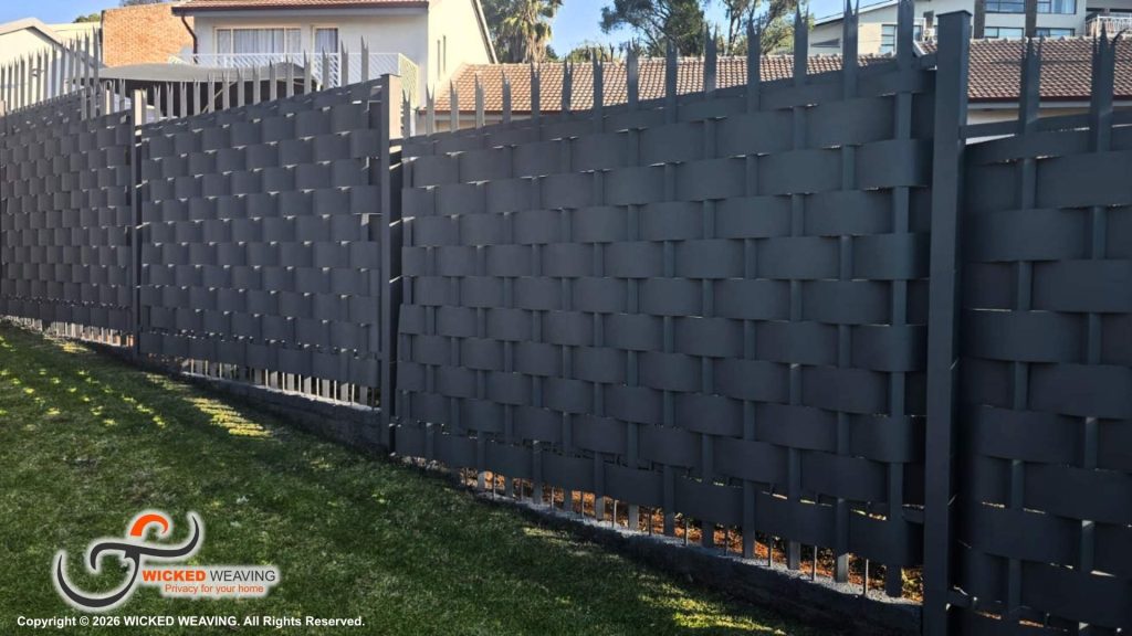 Slate Grey Palisade Weaving Installation in Noordheuwel, Krugersdorp