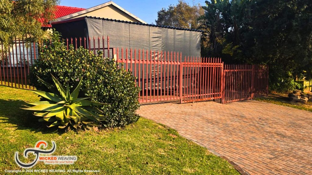 Black Palisade Weaving Installation in Roodekraans, Roodepoort