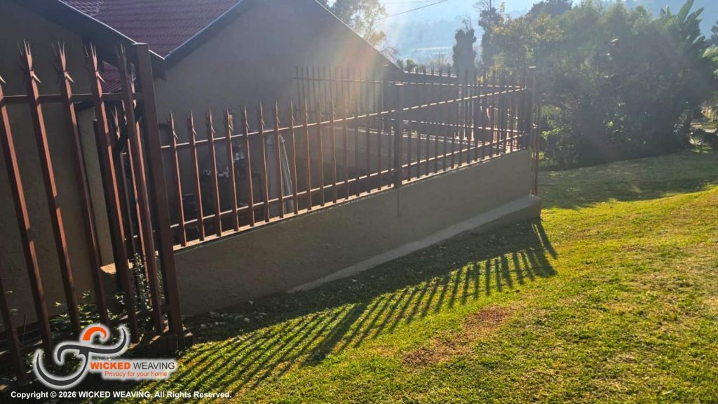 Black Palisade Weaving Installation in Roodekraans, Roodepoort