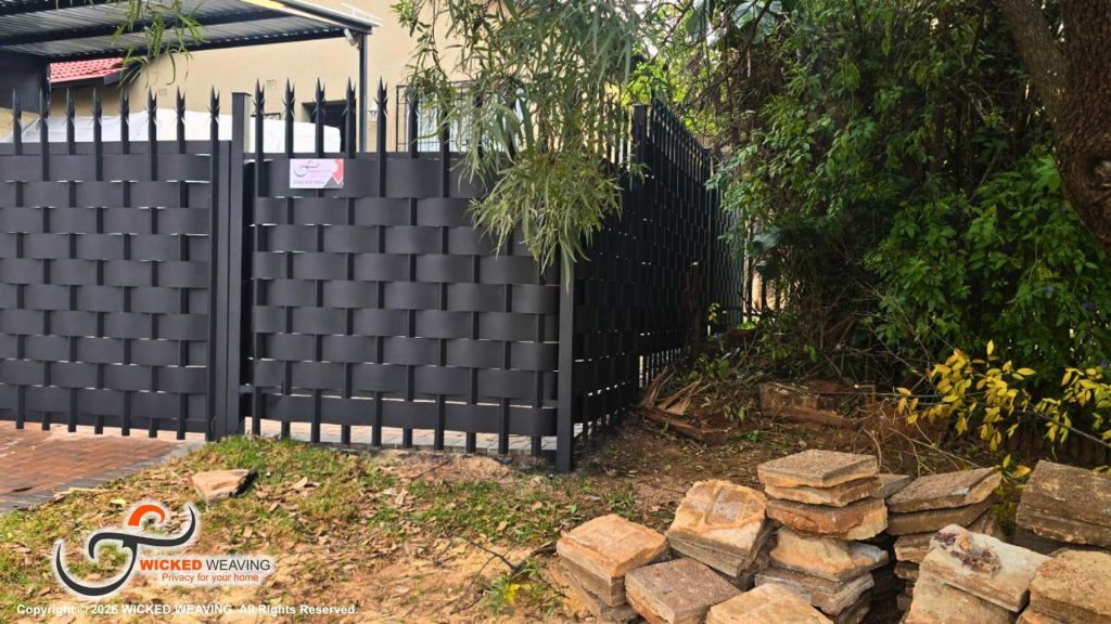 Black Palisade Weaving Installation in Roodekraans, Roodepoort
