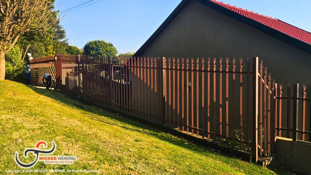 Black Palisade Weaving Installation in Roodekraans, Roodepoort