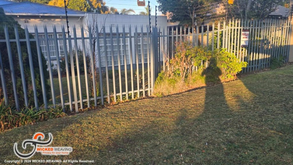 25m Sky Grey Palisade Weaving Installation Completed in Discovery, Roodepoort