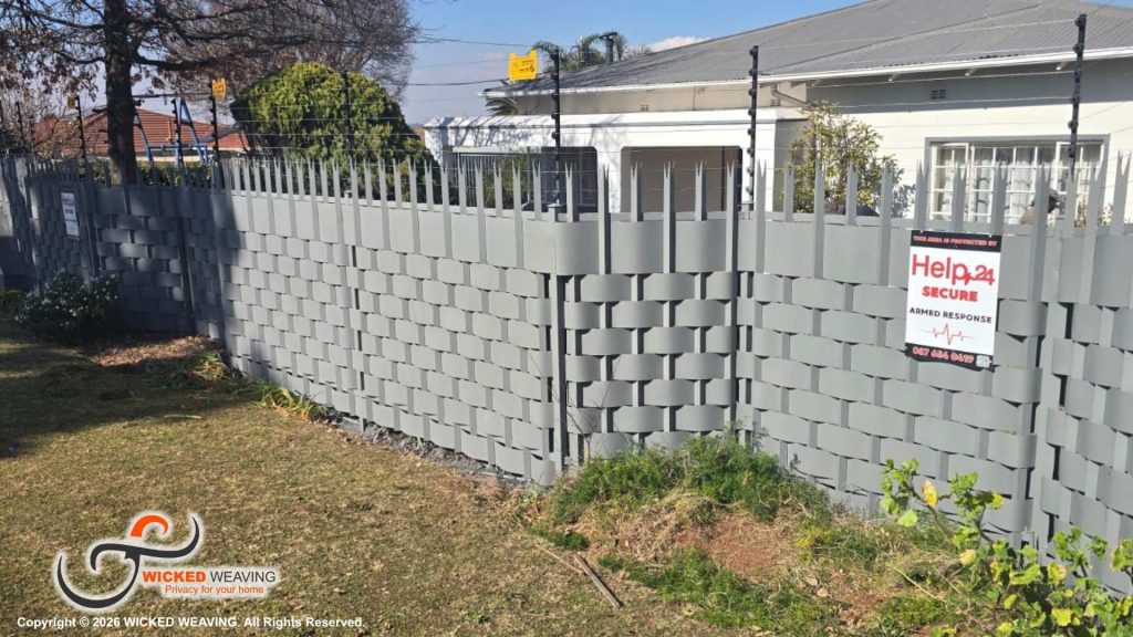 25m Sky Grey Palisade Weaving Installation Completed in Discovery, Roodepoort