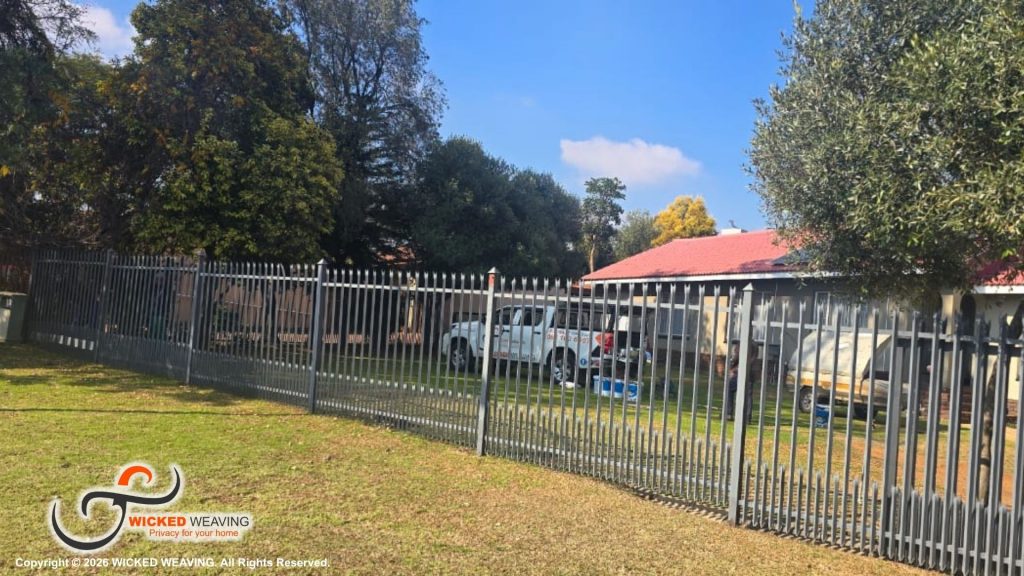 35m Slate Grey Palisade Weaving Installation in Garsfontein, Pretoria
