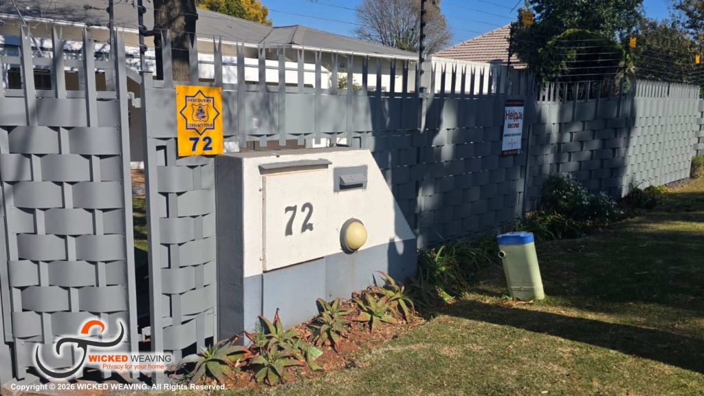 25m Sky Grey Palisade Weaving Installation Completed in Discovery, Roodepoort