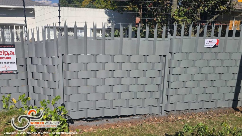 25m Sky Grey Palisade Weaving Installation Completed in Discovery, Roodepoort
