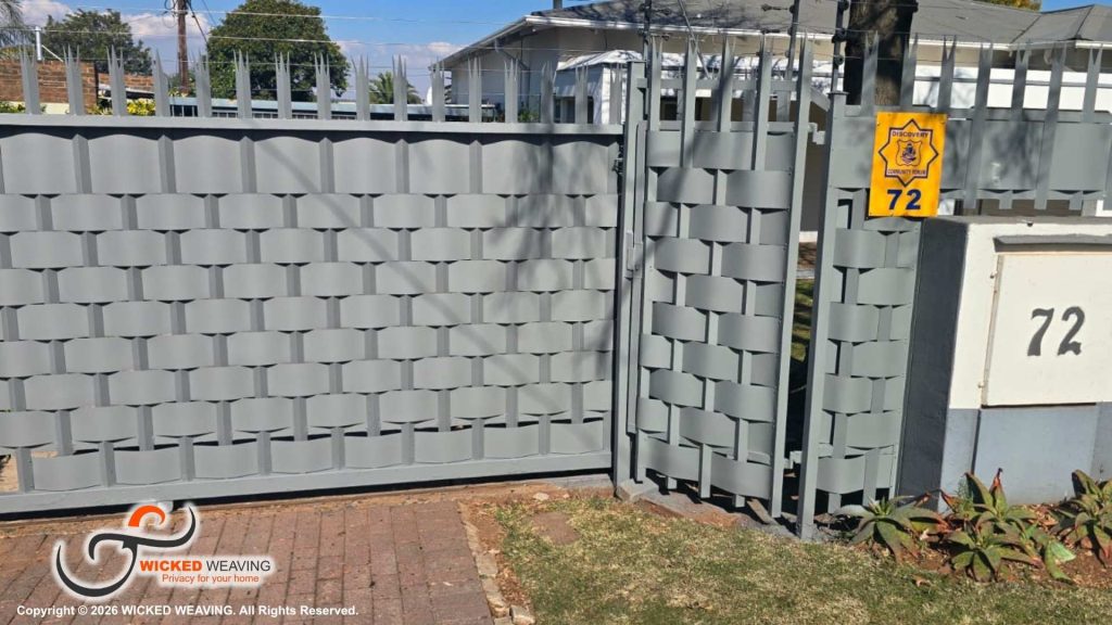 25m Sky Grey Palisade Weaving Installation Completed in Discovery, Roodepoort