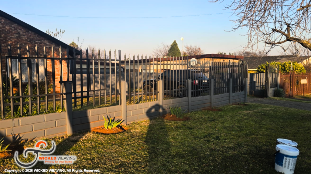 25 Charcoal Palisade Weaving Installation in Randfontein