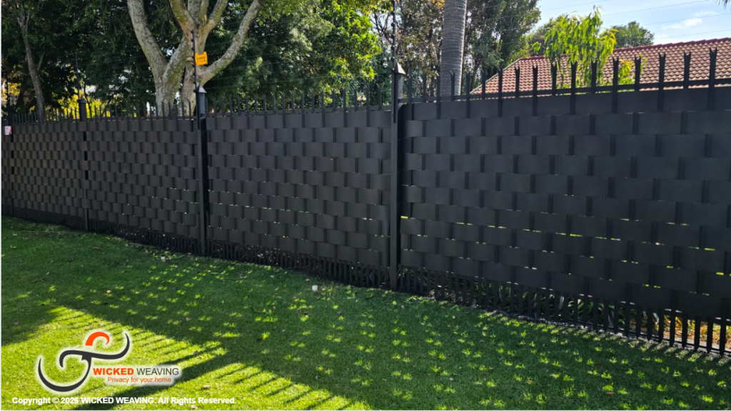 30m Black Palisade Weaving Project in Elarduspark