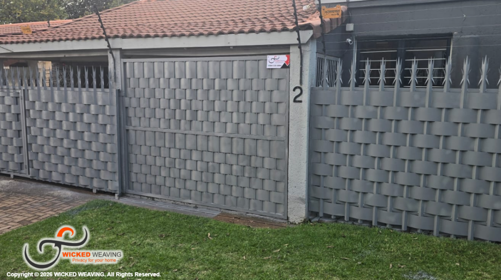 Sky Grey Palisade Weaving Installation in Albertville, Randburg (15m Project)