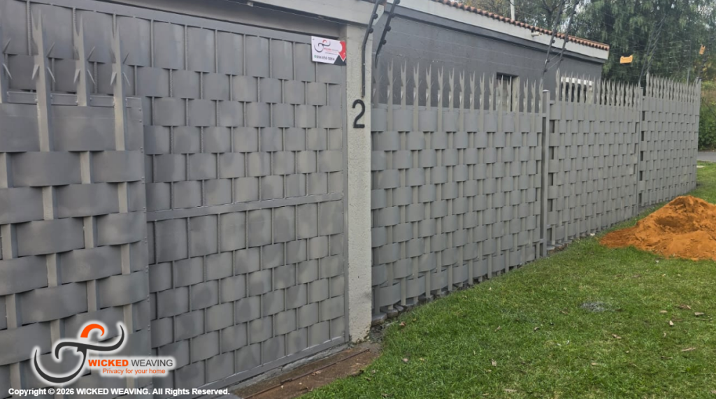 Sky Grey Palisade Weaving Installation in Albertville, Randburg (15m Project)