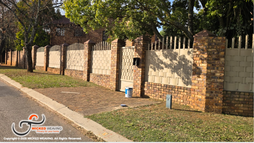 22m Ouklip Palisade Weaving Installation in Benoni