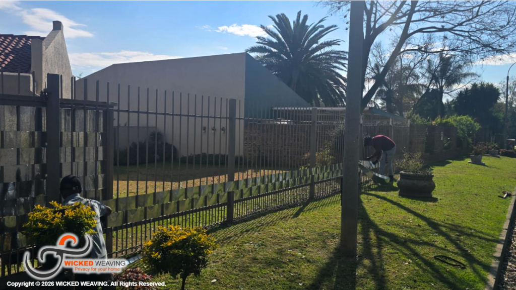 32m Charcoal Palisade Weaving Installation in Kempton Park