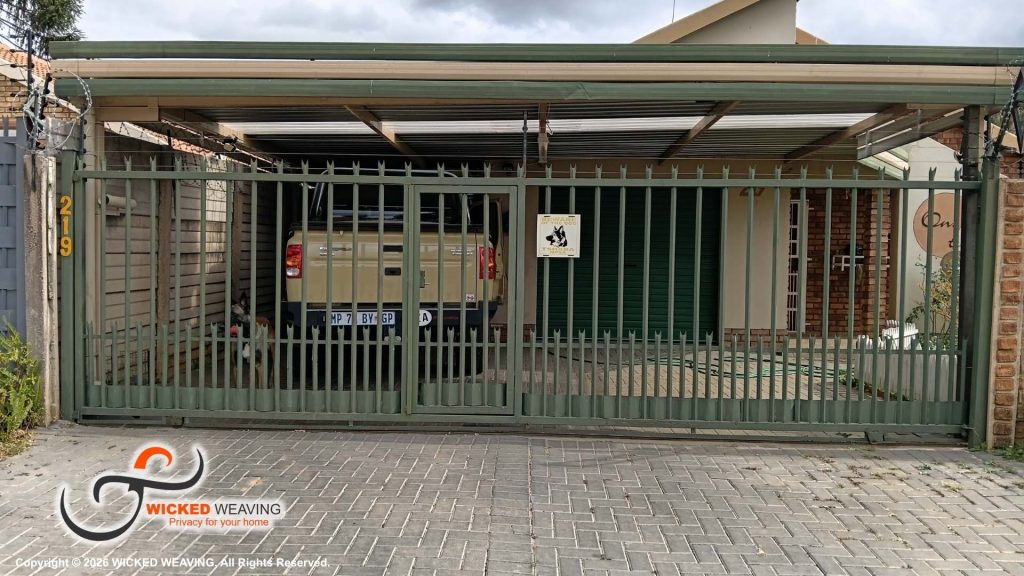 18m Slate Grey Palisade Weaving Installation Completed in Annlin, Pretoria