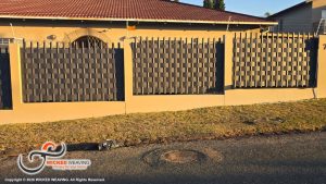 25m Charcoal Palisade Weaving Installation Completed in Sydenham, Johannesburg