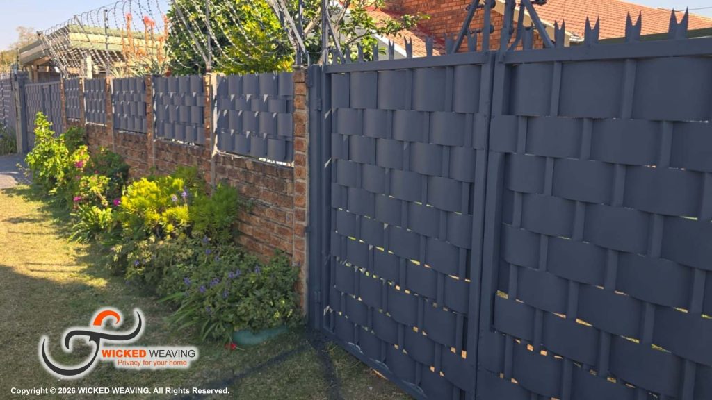 18m Slate Grey Palisade Weaving Installation Completed in Annlin, Pretoria