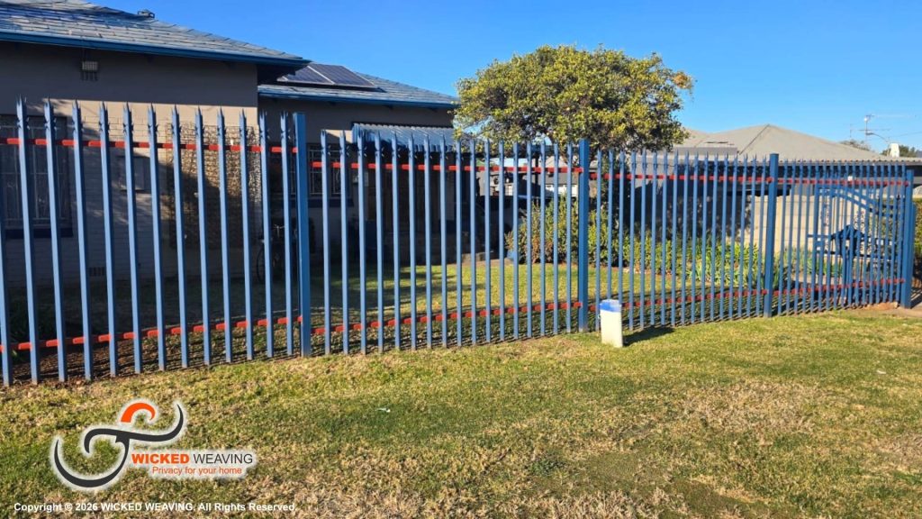 25m Midnight Blue Palisade Weaving Installation Completed in Alberton