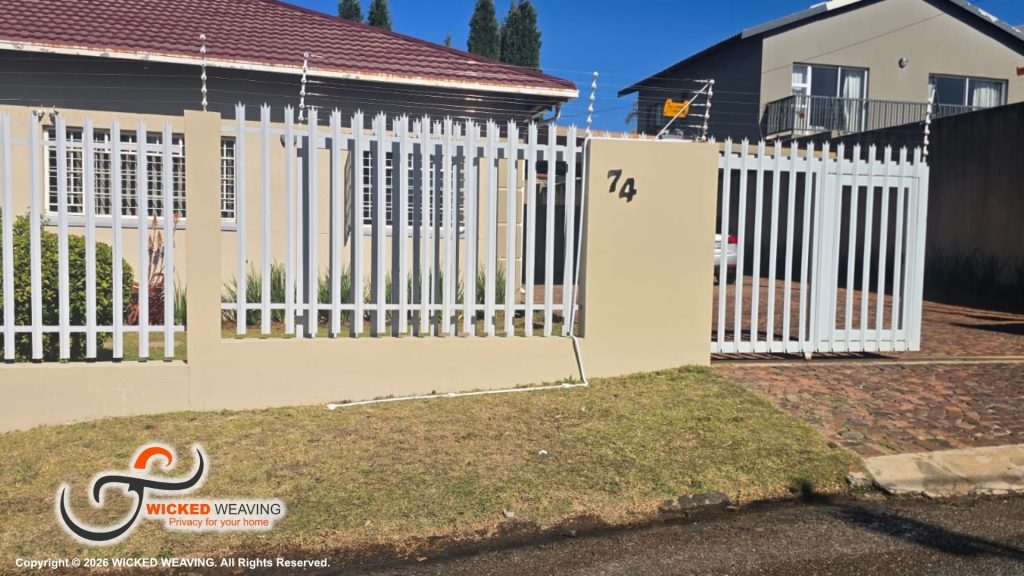 25m Charcoal Palisade Weaving Installation Completed in Sydenham, Johannesburg