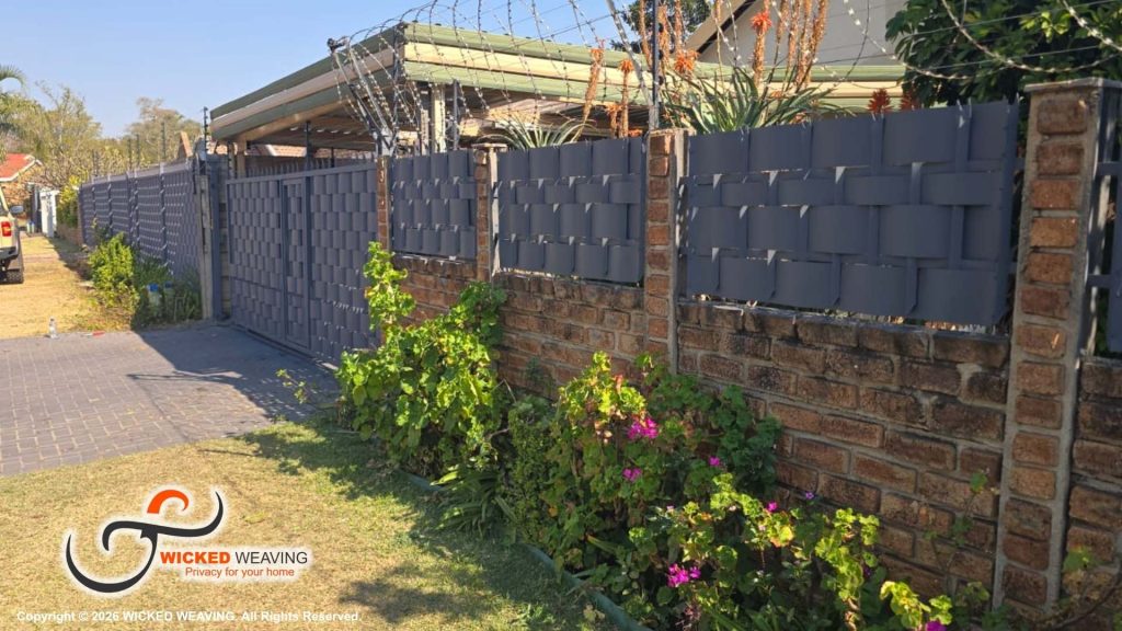 18m Slate Grey Palisade Weaving Installation Completed in Annlin, Pretoria