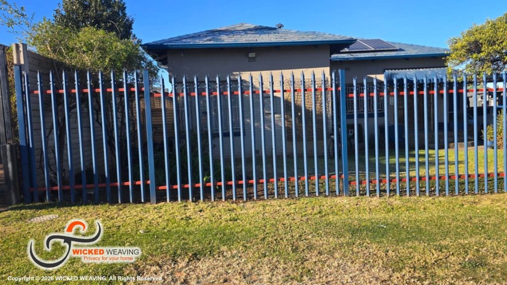 25m Midnight Blue Palisade Weaving Installation Completed in Alberton