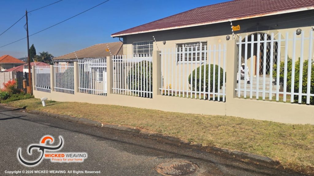 25m Charcoal Palisade Weaving Installation Completed in Sydenham, Johannesburg