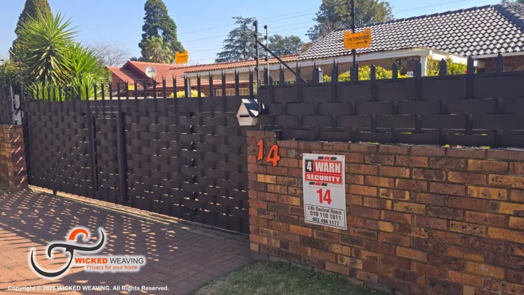 29m Charcoal Palisade Extensions with Weaving - Palisade Weaving Gauteng