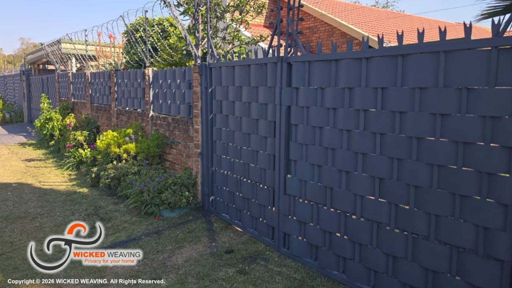 18m Slate Grey Palisade Weaving Installation Completed in Annlin, Pretoria