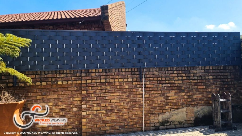 Slate Grey Privacy Panels in Kempton Park: 18.3m Installation